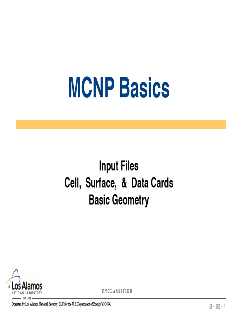 b-02 MCNP Basics | PDF