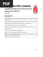 Download Competitions Bulletin 2012-13 - 20120 by Speed Skating Canada - Patinage de vitesse Canada SN101839702 doc pdf