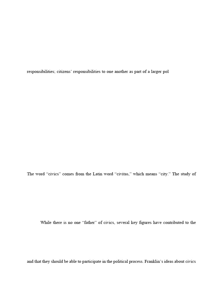 Introduction To Civics and Citizenship | PDF