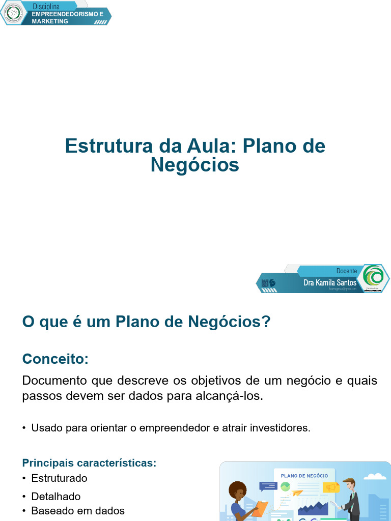 Aula 5 - Plano de Negocios | PDF | Valor Presente líquido | Fluxo de caixa