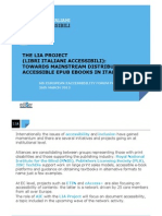 The Lia Project (Libri Italiani Accessibili) : Towards Mainstream Distribution of Accessible Epub Ebooks in Italy