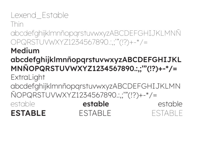 Lexend Estable | PDF