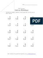 Addition Addition Addition Addition Worksheet Worksheet Worksheet Worksheet