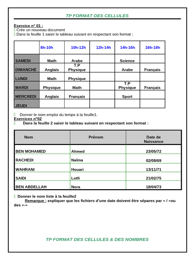 TP Excel | PDF