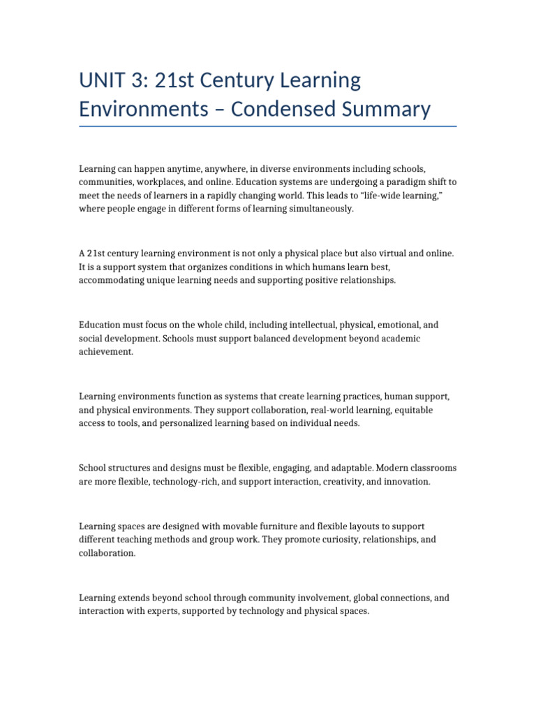 21st Century Learning Condensed | PDF | Learning | Collaboration