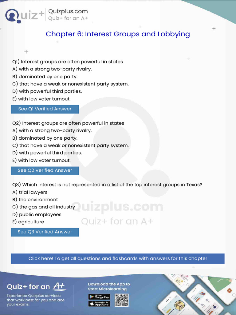 Interest Groups Are Often Powerful in States | PDF | Voter Registration ...