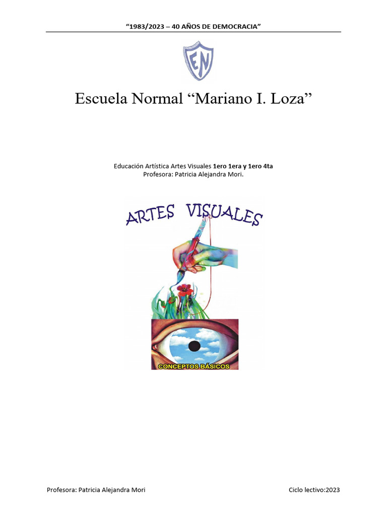 Cuadernillo I Artística Pástica 1er Año | PDF | Color | Rojo