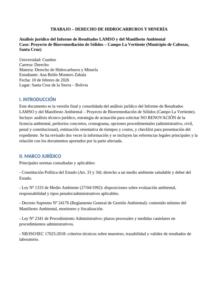 Trabajo Final LAMSO Cumbre | PDF
