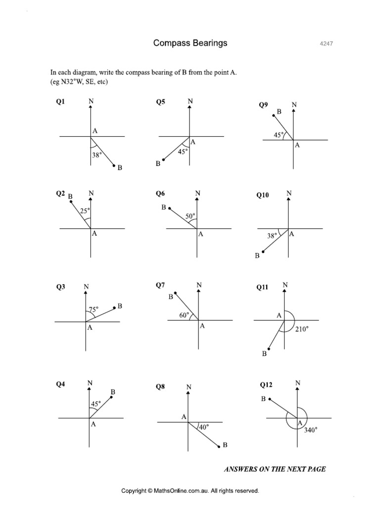 Compass Bearing | PDF