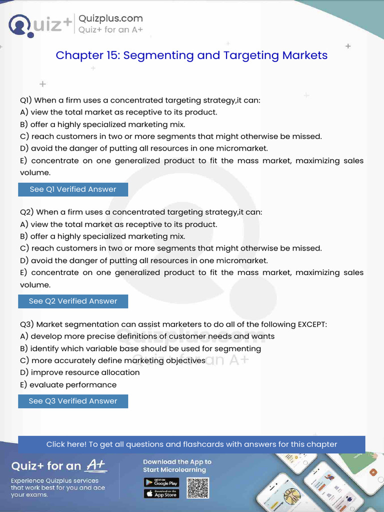 When A Firm Uses A Concentrated Targeting Strategyit Can | PDF ...