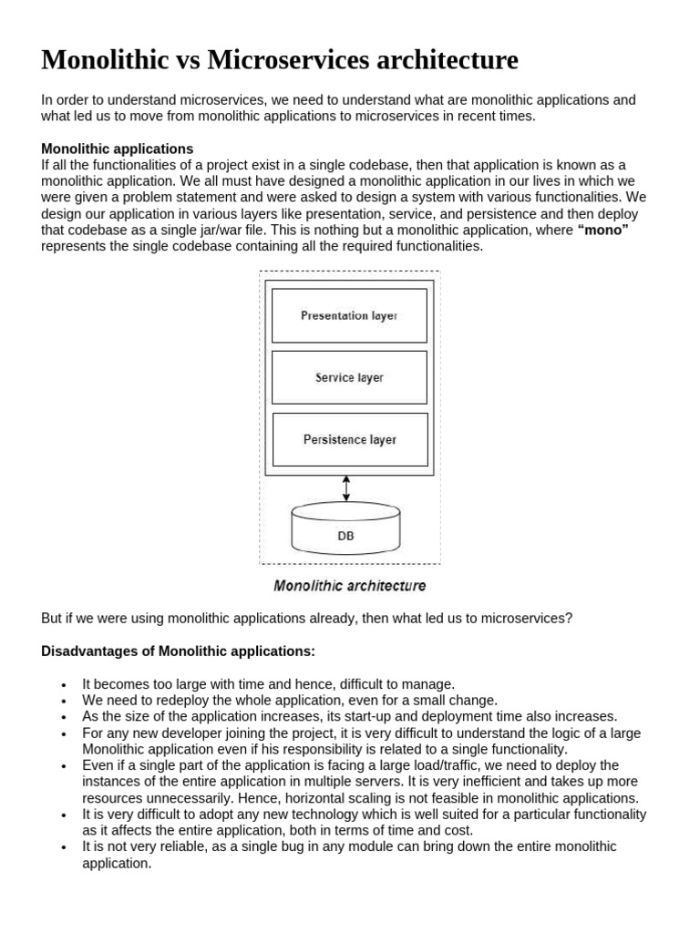 Mono Vs Micro | PDF | Information Technology | Software Engineering