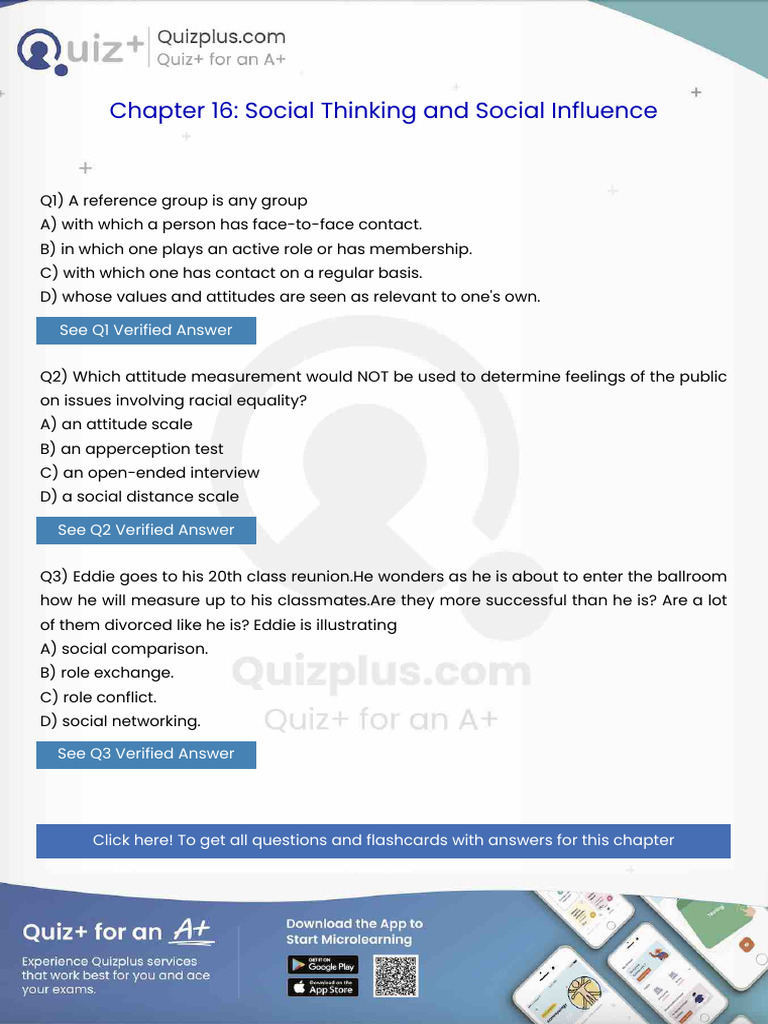 A Reference Group Is Any Groupa With Which A Person Has Facetoface ...