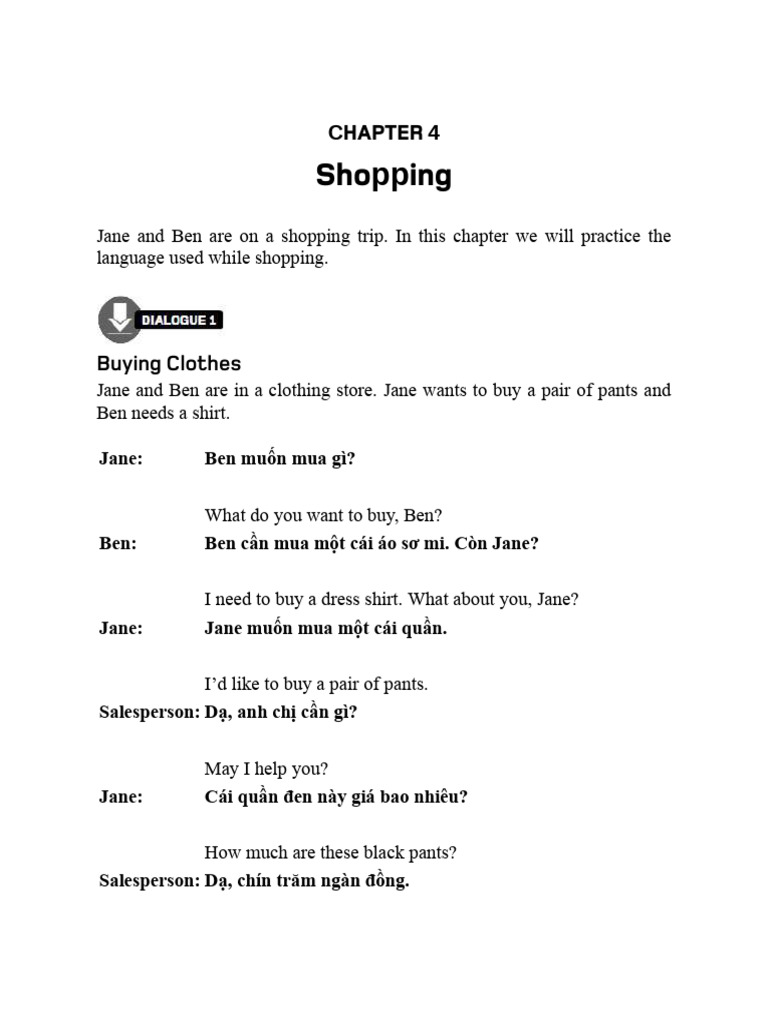 New Chapter 4 Shopping | PDF