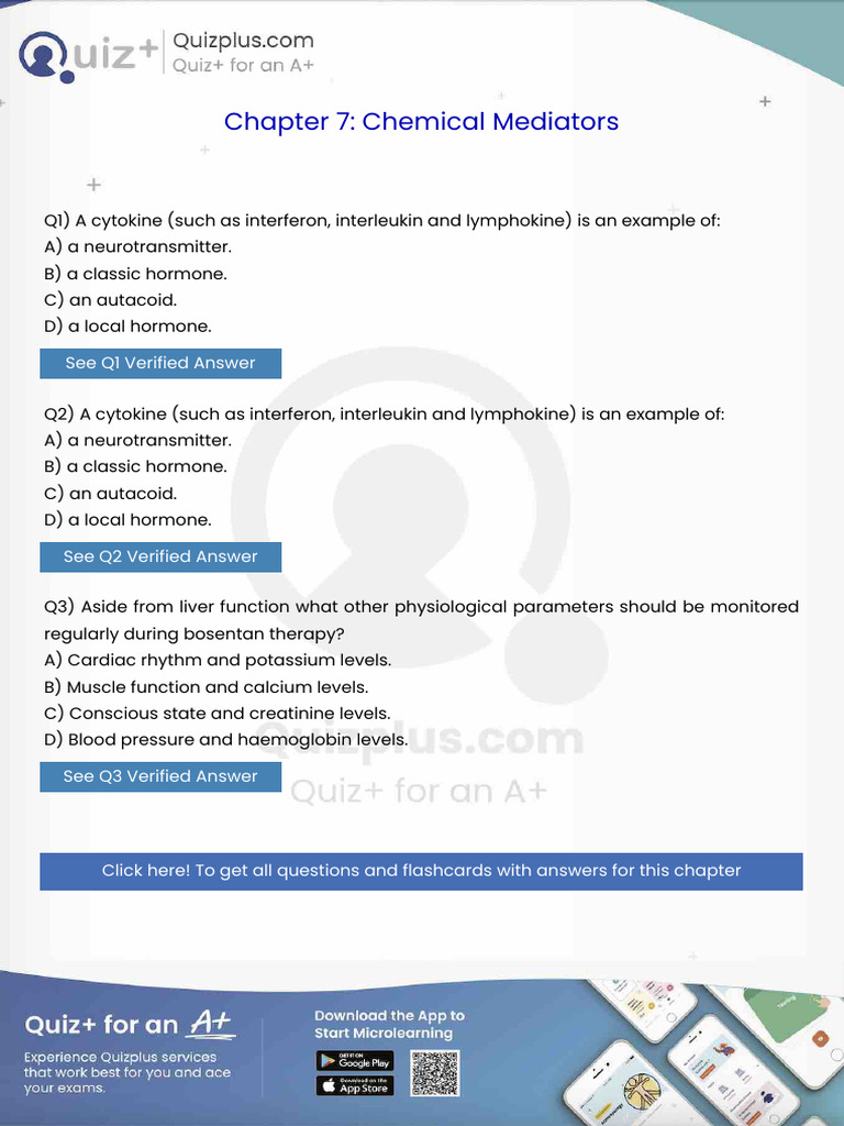 A Cytokine Such As Interferon Interleukin and Lymphokine Is An Example ...