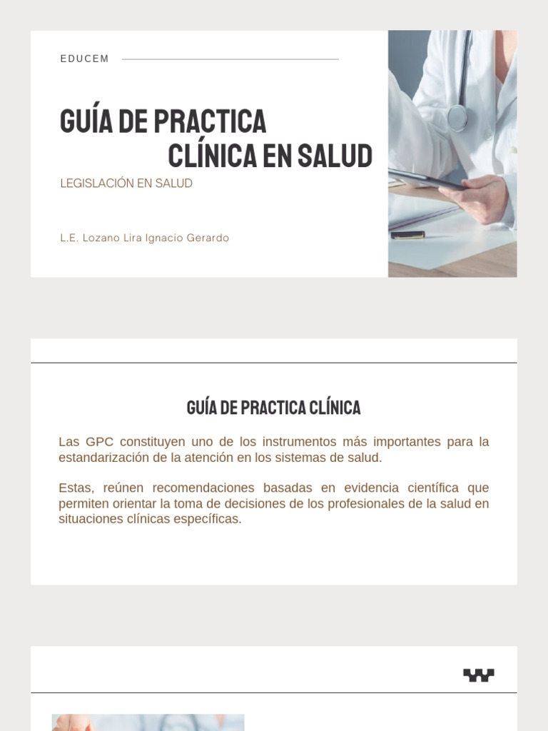 Guía de Practica Clínica en Salud | PDF | Evidencia basada en medicina ...