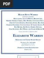 Reception for Elizabeth Warren 