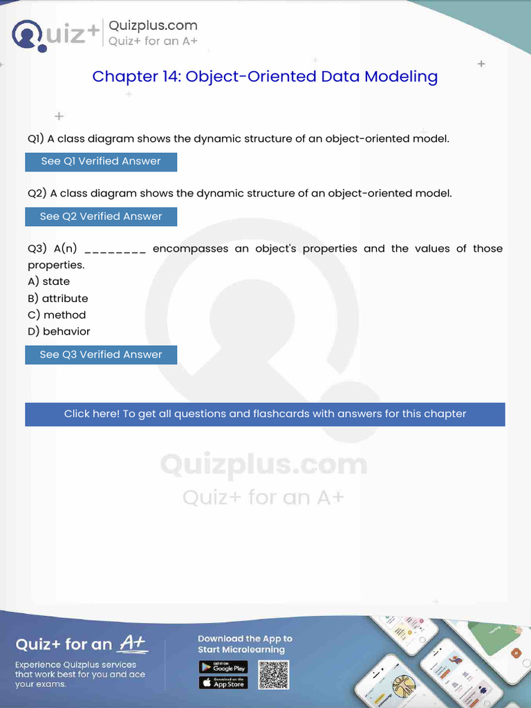 A Class Diagram Shows The Dynamic Structure of An Objectoriented Model ...