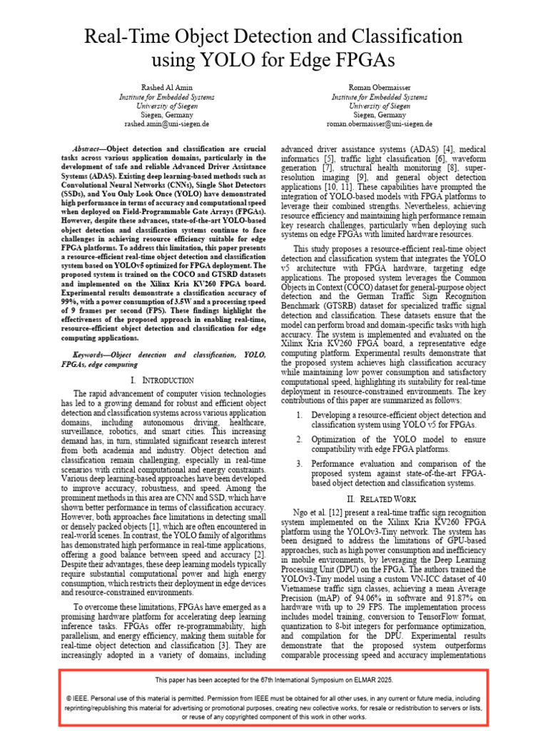 Real-Time Object Detection and Classification | PDF