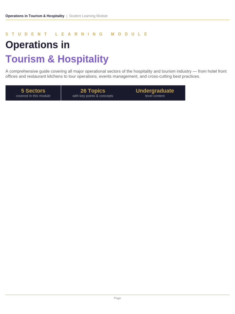 Hospitality Operations Module-2 | PDF