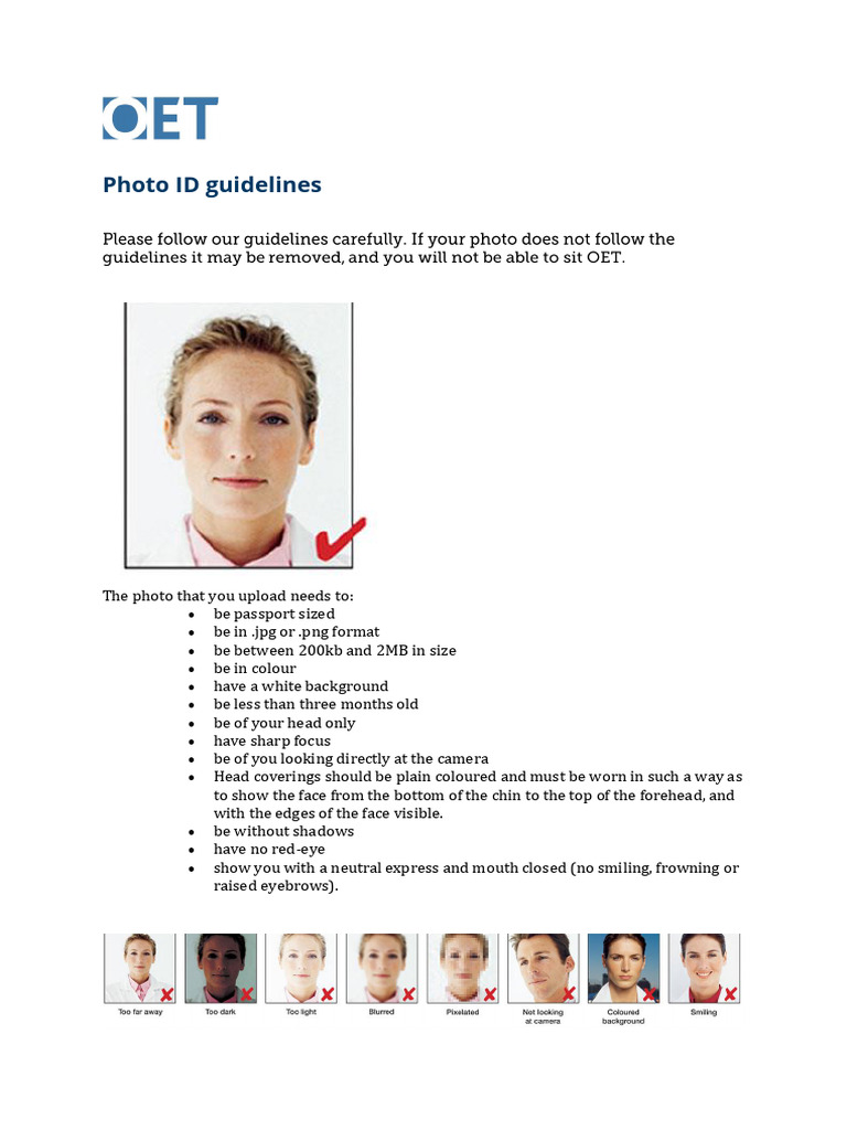 Photo ID Guidelines | PDF