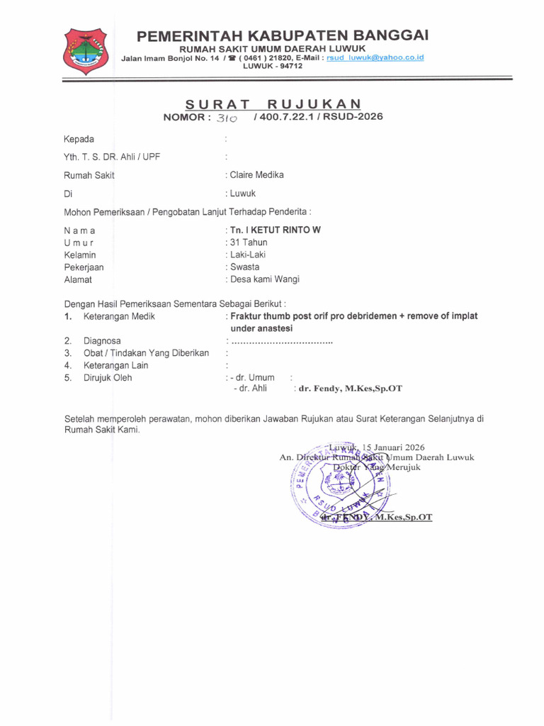Surat Rujukan | PDF
