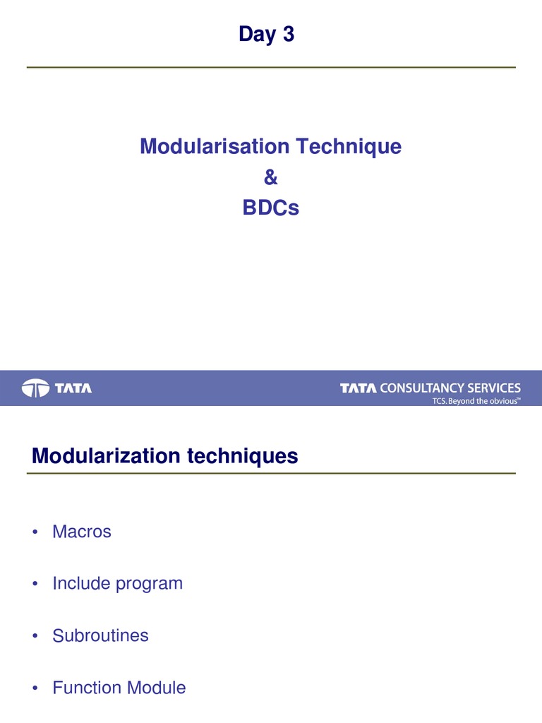 3 Modularisation and BDC | PDF | Business | Computers