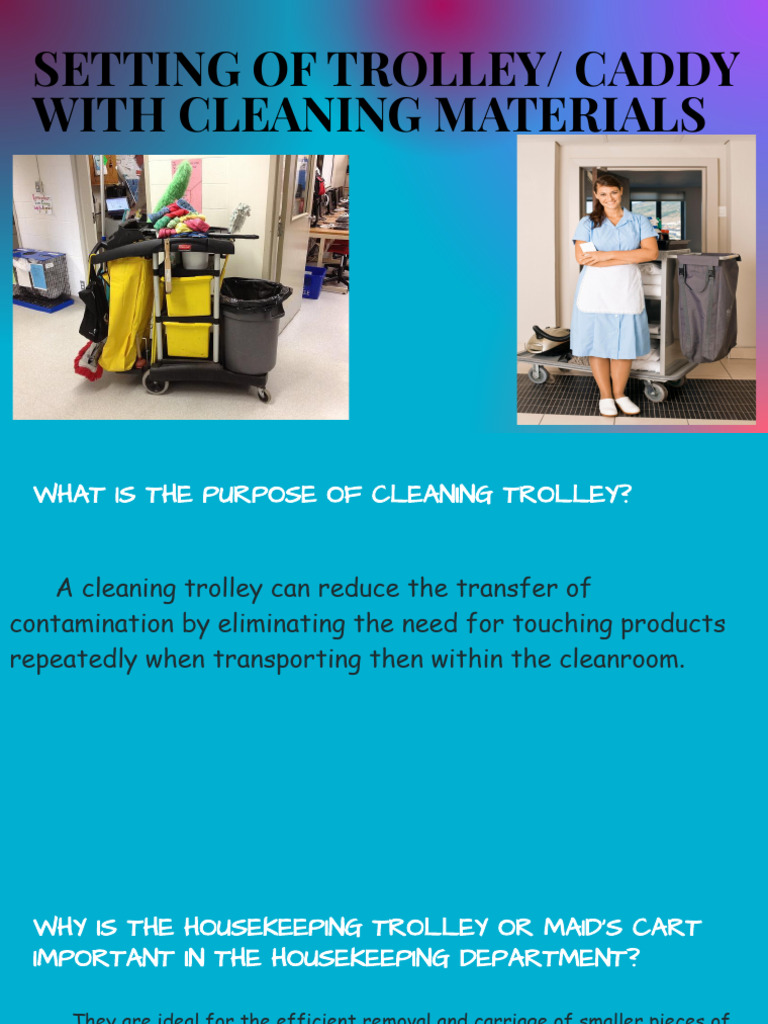 Setting of Trolley Caddy | PDF | Housekeeping