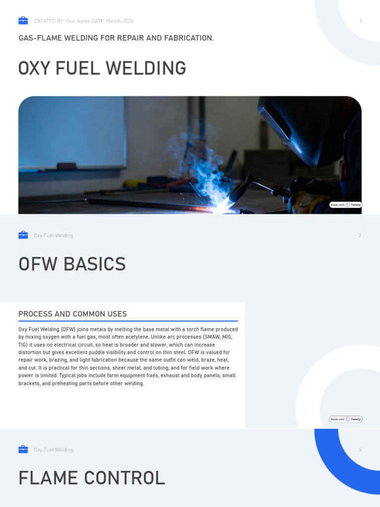 Oxy Fuel Welding | PDF