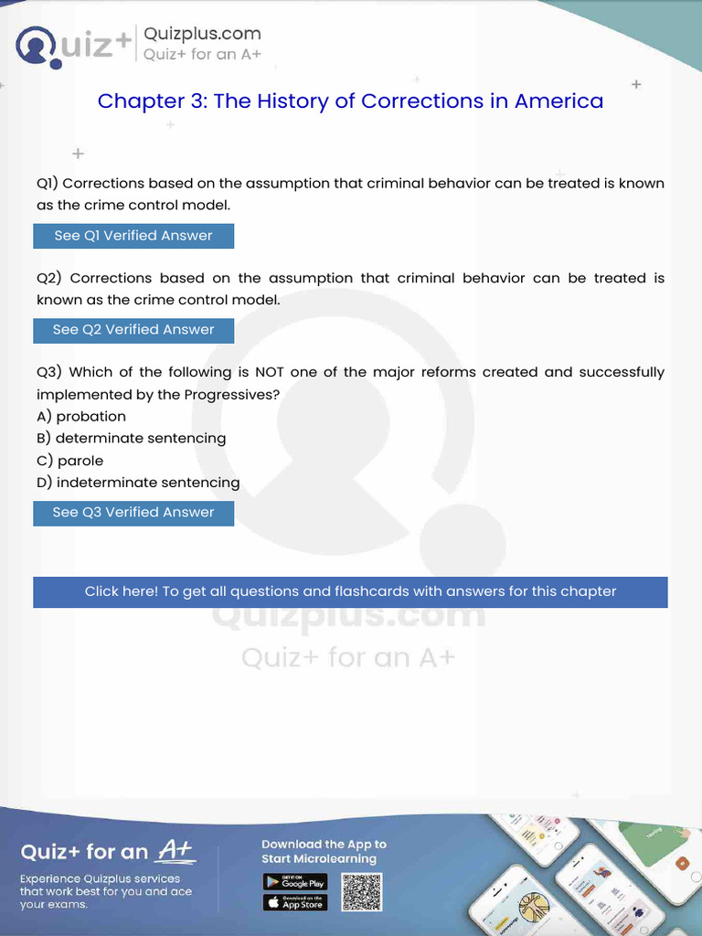 Corrections Based On The Assumption That Criminal Behavior Can Be ...
