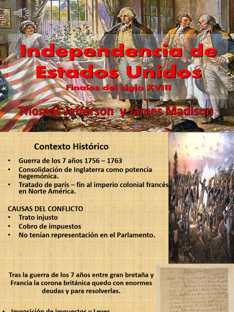 La Independencia de Los Estados Unidos de América | PDF