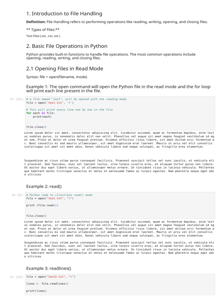 15 File Handling | PDF | Software Development | Computer Science