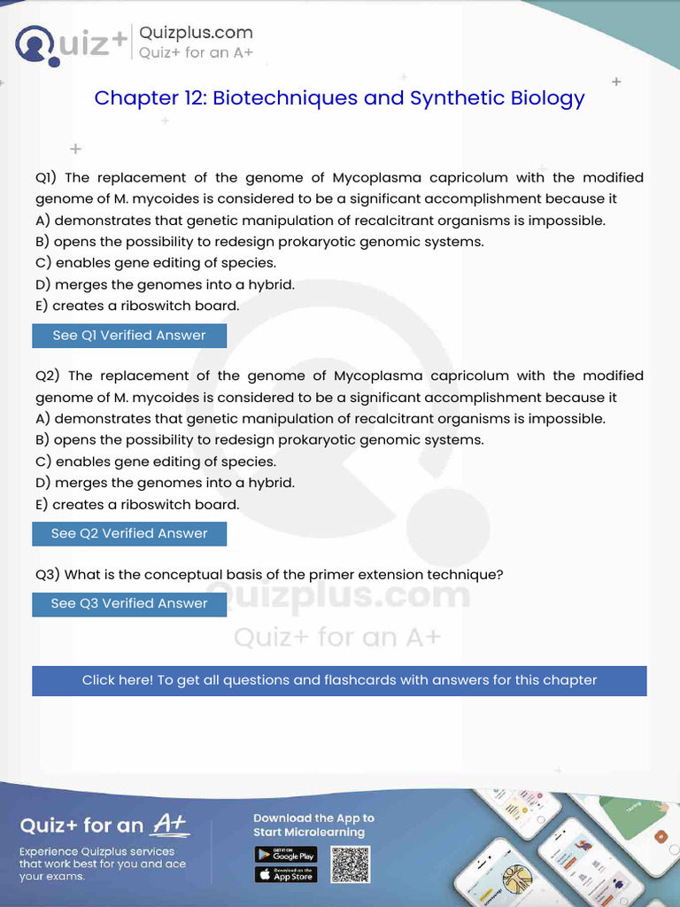 The Replacement of The Genome of Mycoplasma Capricolum With The ...