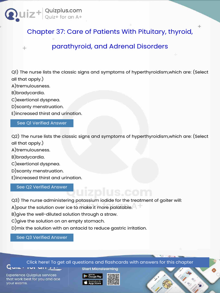 The Nurse Lists The Classic Signs and Symptoms of Hyperthyroidismwhich ...
