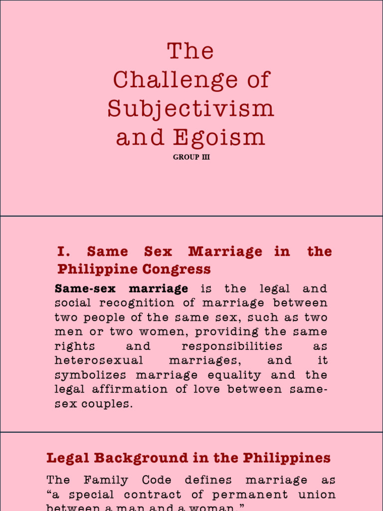 III. The Subject of Subjectivism and Egoism REVISED | PDF ...