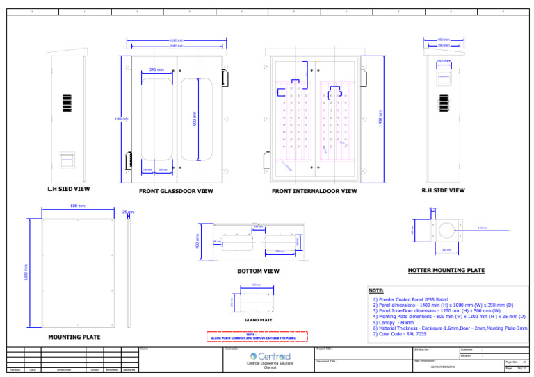 Alarm Panel Cutout Drawing | PDF