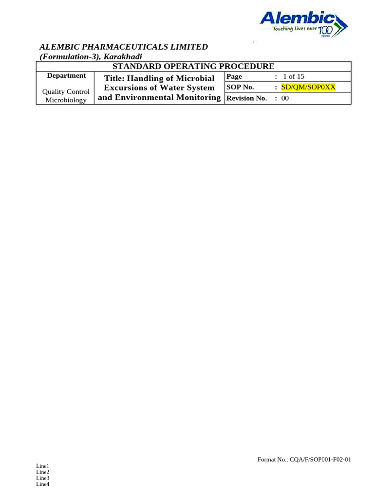 Handling of Excursions in EM and WATER | PDF | Laboratories ...