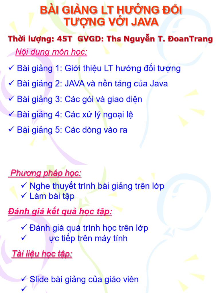 Bai Giang Java 1 | PDF