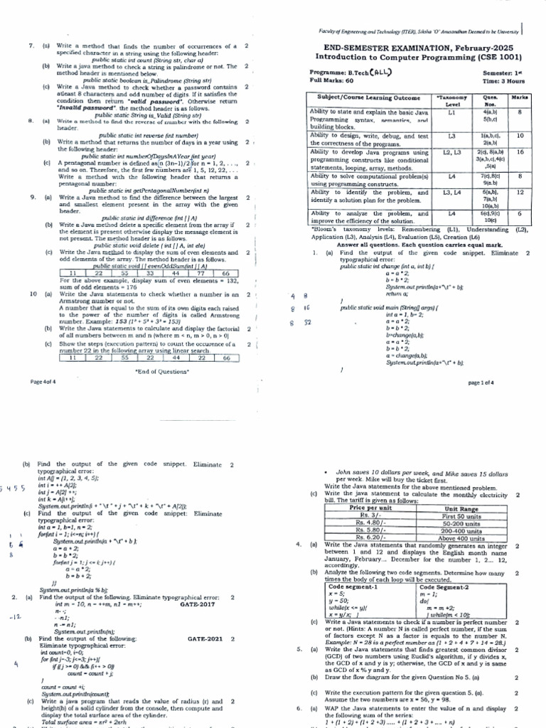 2025 Icp End-Sem | PDF | Software Engineering | Computer Programming