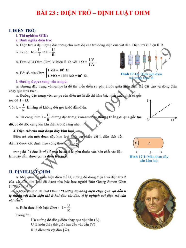 23 KNTT Dien Tro Dinh Luat Ohm Hs 1600 PDF - Gdrive.vip | PDF