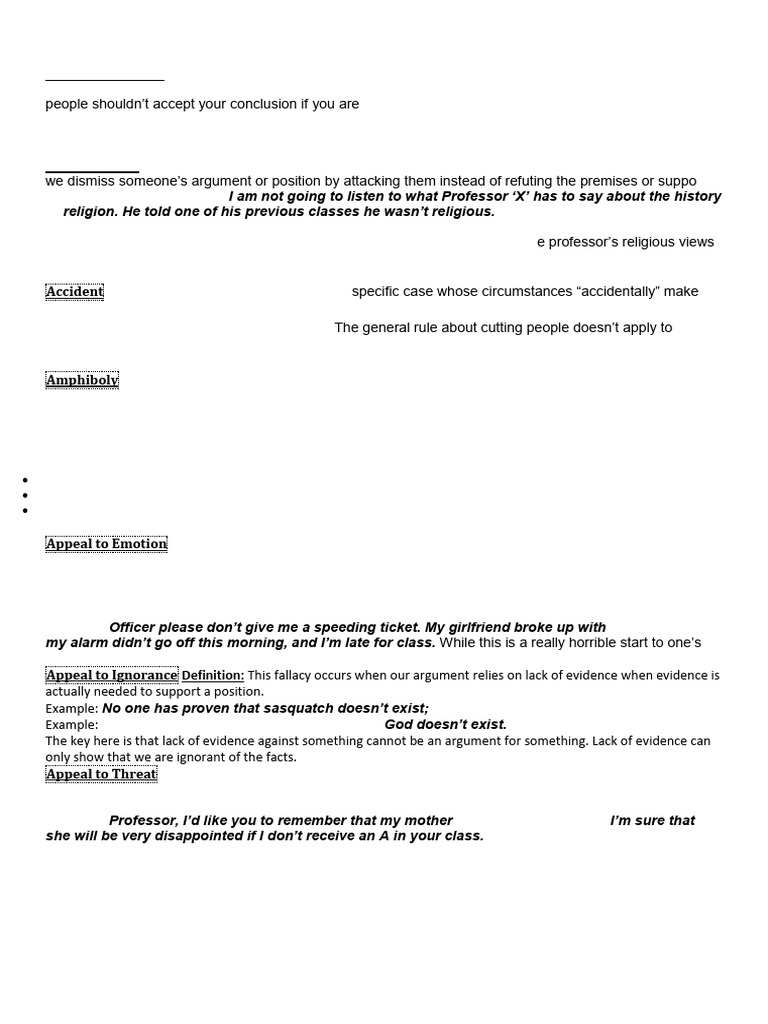 Fallacy Types | PDF