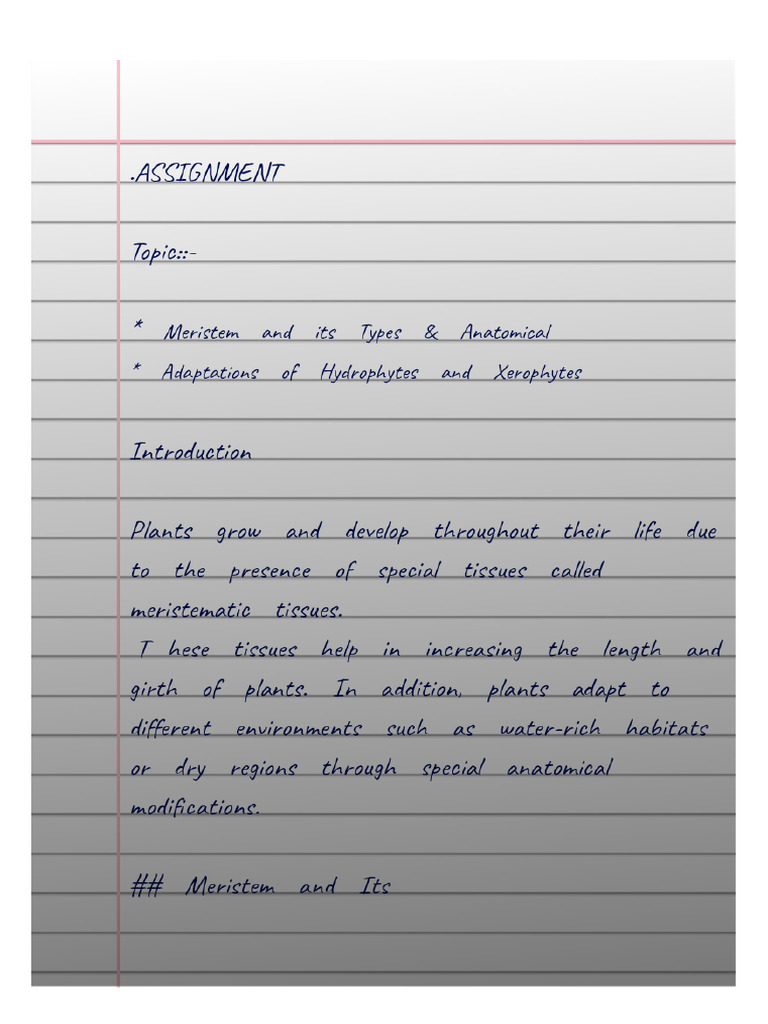 Botany Assignment | PDF