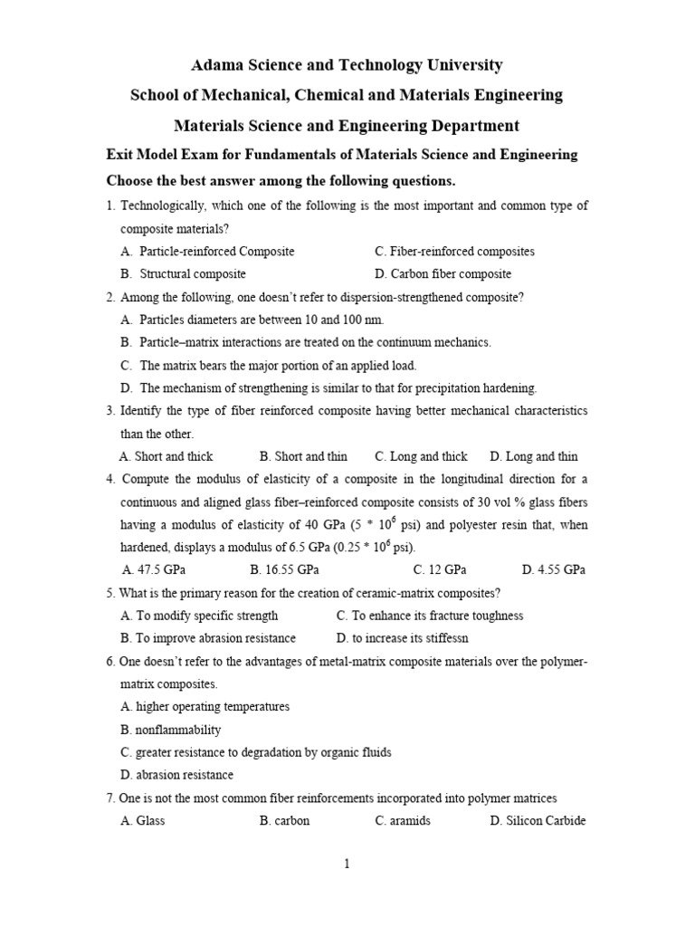 Exit Model Exam | PDF