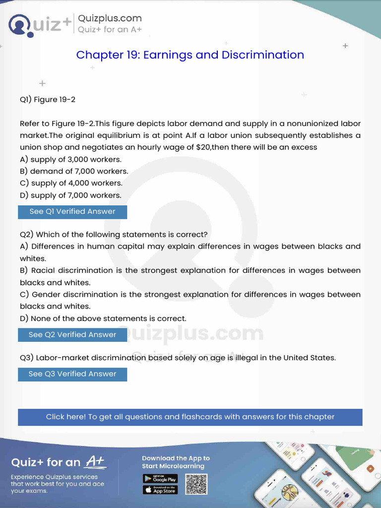 Refer To Figure 192this Figure Depicts Labor Demand and Supply in A ...