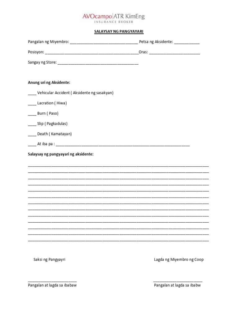 AV Ocampo - Incident Report Template | PDF