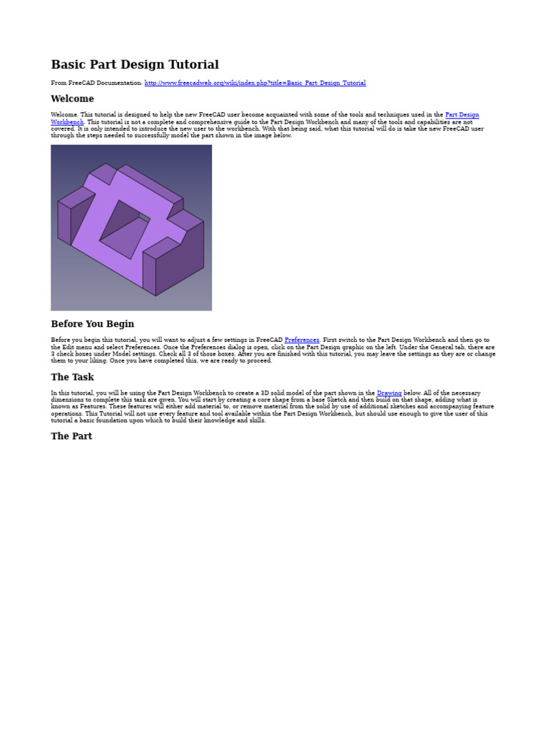 Free Cad Basic Part Design | PDF | Line (Geometry) | Geometry