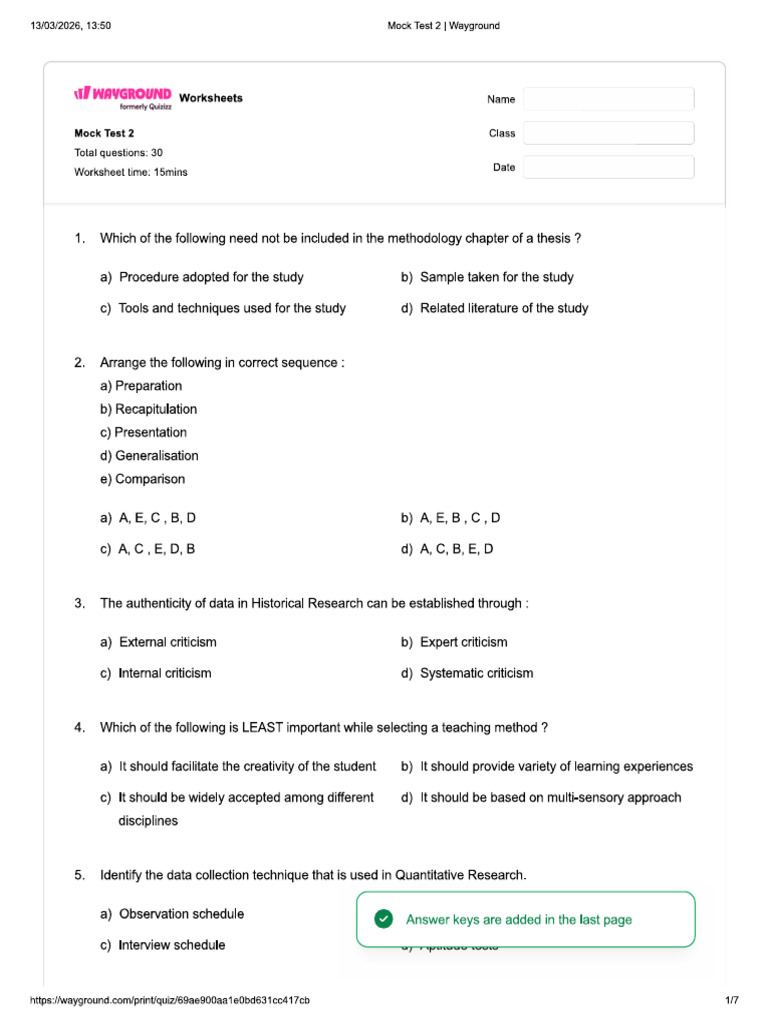 Mock Test 2 | PDF