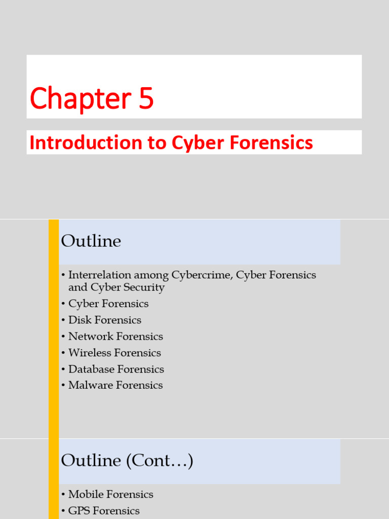 Chapter - 5 - Introduction To Cyber Forensics | PDF