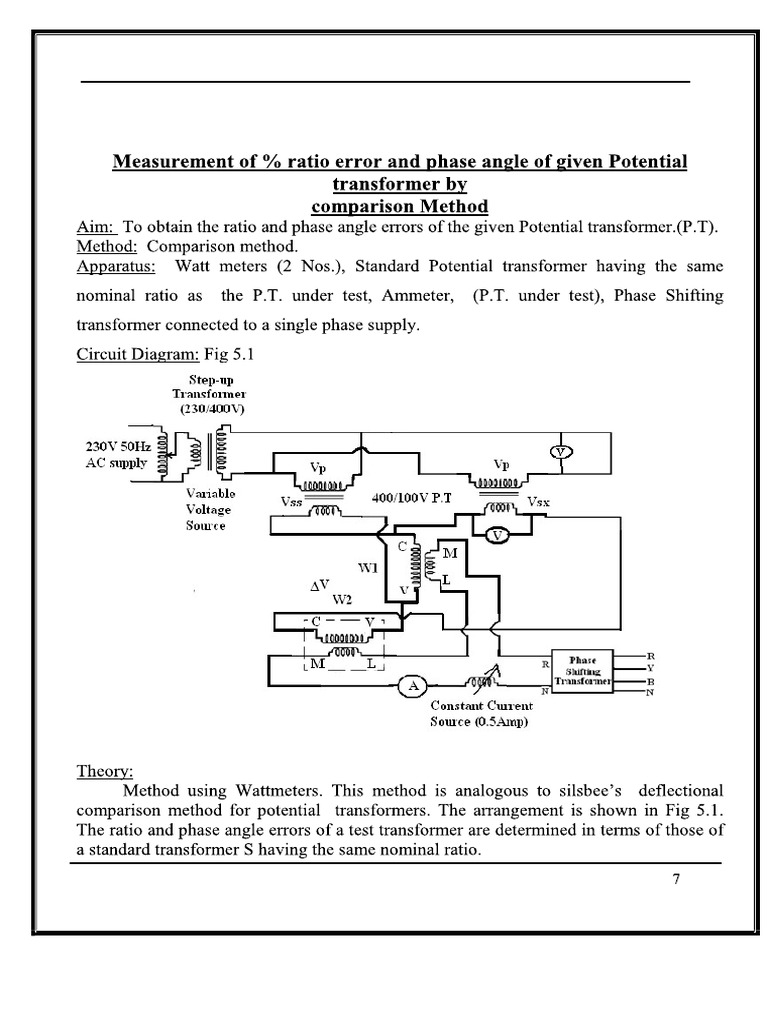 Potential Transformer | PDF