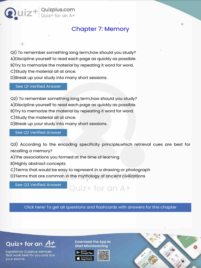 To Remember Something Long Termhow Should You Study | PDF ...
