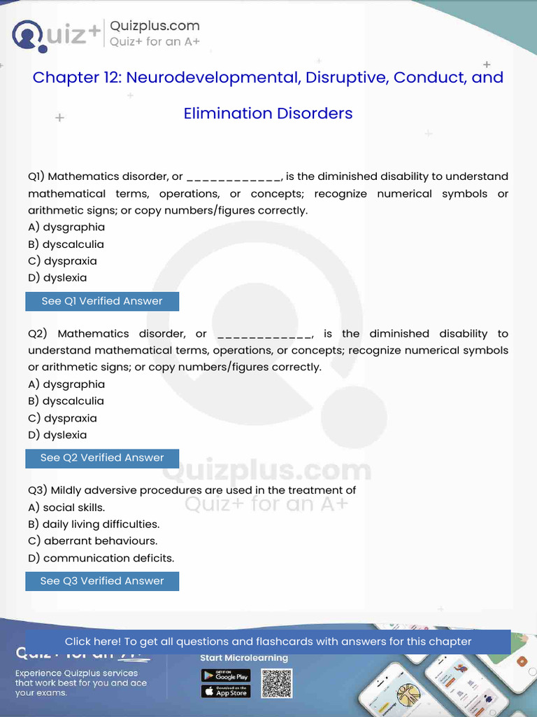 Mathematics Disorder or Is The Diminished Disability To Understand ...